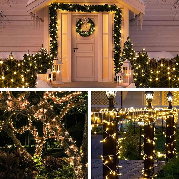LED Fairy String Lights, 10M/32.8ft Decorative LED Firefly String Lights Garden Home Party Wedding Festival Decorations Crafting Battery Operated Lights, Warm White Includes Controller