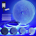 OMIKA Blue 33FT COB LED Strip Lights Outdoor Waterproof, 3200 LED Plug in Strip Light PVC Casing Tape Light Flexible with Self-Adhesive Timer Dimmable for House Garden Camping DIY