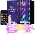 Smart LED Curtain Lights, 400 LEDs RGB+IC Color Changing Wall Lights, 6.6x6.6ft Indoor Dynamic DIY Pattern LED String Lights, APP Remote Control, For Bedroom, Living Room, Window Decor, Party, Wedding