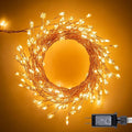 Twinkle Fairy Lights Plug in,200LED Cluster String Lights - Copper Wire Waterproof Christmas Tree Lights for Bedroom Indoor Outdoor, Party Garden Patio Decor