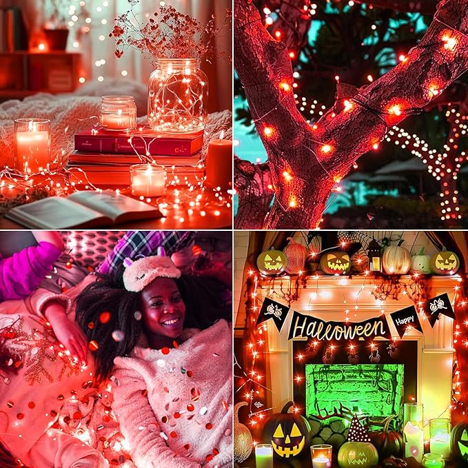 24Pack Fairy Lights Battery Operated, 7ft 20 LED 3 Modes Speed Twinkle Mini String Lights Waterproof Silver Wire Firefly Starry Lights for Mason Jars Wedding Party Christmas Decorations