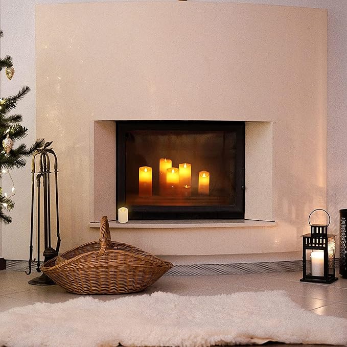 UBREW USA USB Powered Candles. Realistic Flickering Flameless Candles. USB Powered. Electric Extra Bright Real Wax Pillars LED Candle