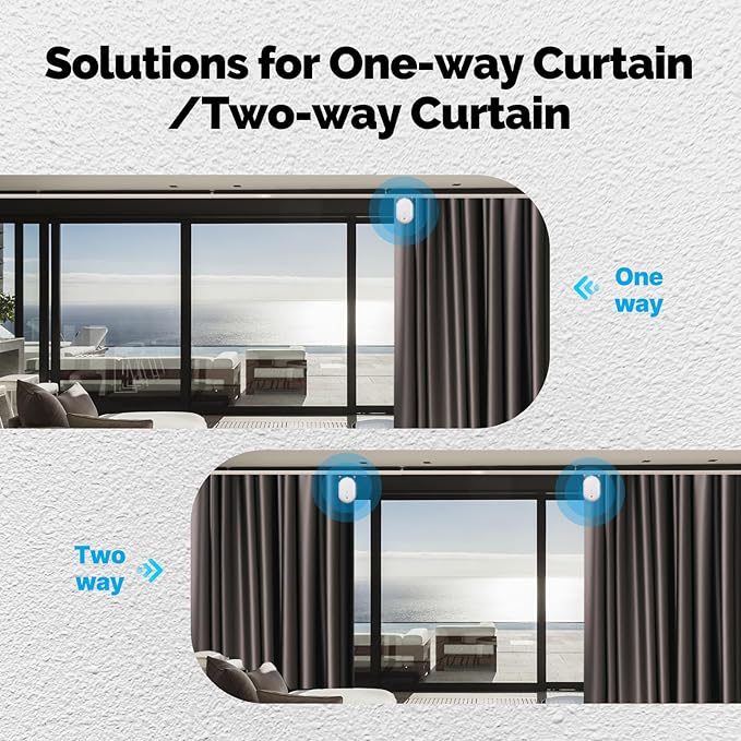 Automatic Curtain Opener, easy to install，with Remote Smart Curtain ，Bluetooth Curtain Robot with App, Voice, Rails Compatible with Alexa, Google Home, Tuya, Smart Life APP (ZigBee curtain robot)