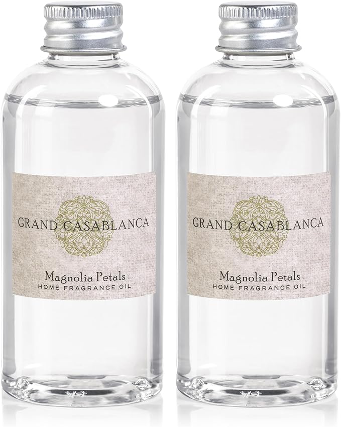 Zodax Grand Casablanca Porcelain Oil Diffuser Refills - 3.38 Oz/2 Count - Magnolia Petals