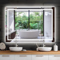 48x36 LED Bathroom Mirror with Lights, Anti Fog Vanity Mirror Wall Mounted, Dimmable Front Light and Backlight, Memory Function Tempered Glass, Shatter Proof ETL Listed