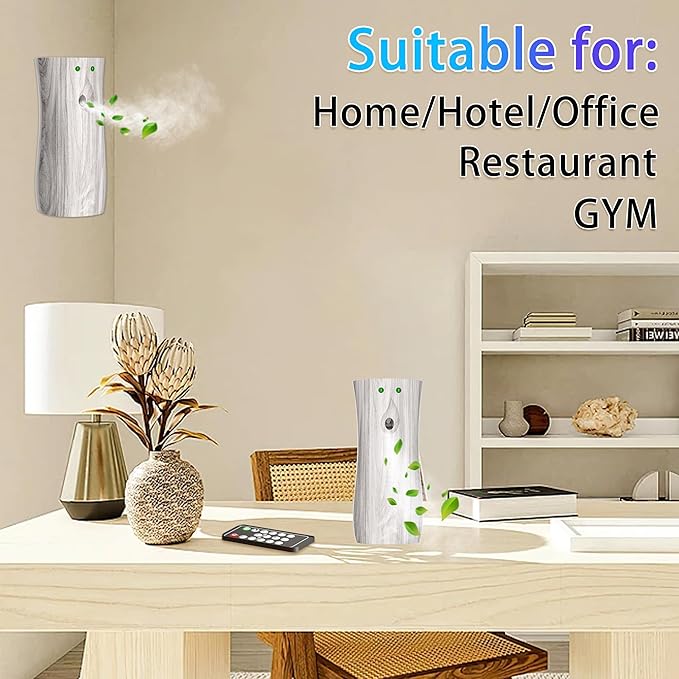 Automatic Air Freshener Spray Dispenser (2-pack), Wall Mounted or Freestanding Sprayer Holder, Multiple Time Settings, Commercial and Home Use in Bathrooms, Offices, Living Rooms, etc (BHW, 1121)