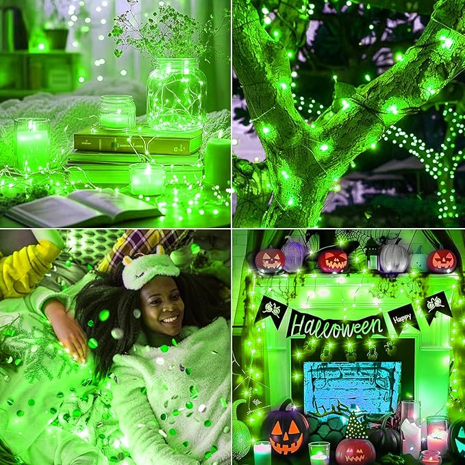24Pack Fairy Lights Battery Operated, 7ft 20 LED 3 Modes Speed Twinkle Mini String Lights Waterproof Silver Wire Firefly Starry Lights for Mason Jars Wedding Party Christmas Decorations