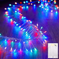 Battery Operated Fairy Lights, 10Feet 120LEDs Firecracker String Lights Waterproof Silver Wire Starry Firefly Lights for DIY Wreath Home Wedding Indoor Outdoor Christmas Decorations, Multicolor