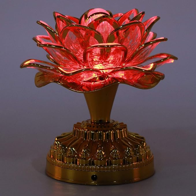 Yosoo Health Gear 7 Color Changing Buddha Light, Lotus Pagoda Meditation Lamp with Auto Cycling Colors, Battery Powered Mood Light for Yoga, Zen Decor, Home Altar, Spiritual Gift