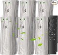 6-Pack Automatic Air Freshener Spray Dispenser with Remote Control, Wall Mounted or Free Standing for Commercial Use, Multiple Time Settings for Room and Restroom