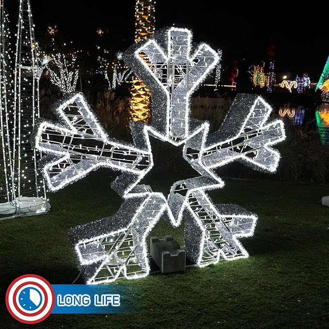 Russell Decor LED Rope Lights for Festival Holiday Party Wedding Seasonal Christmas Decoration Super Bright and Flexible Lights (Cool White, 80ft)