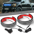 Nilight 2PCS 24 inch Truck Grille Strobe Lights Strip 384 LED Emergency Light Blue Flexible Side Flashing Warning Caution Safety Waterproof Lighting Kit for Trucks Tow Plow Construction Vehicles