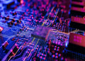 LSIUHWUWI Circuit Board CPU Processor Canvas Wall Paintings Office Decor Circuit Board Wall Decor CPU Concept Wall Art Computer Chip Home Decor Wooden Framed Ready to Hang 16X24 INCH