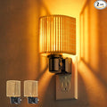 L LOHAS LED Night Lights Plug into Wall, Dimmable Night Light with Light Sensor, Amber Boho Nightlight Plug in Wall, Decorative Bohemian Nightlights Yellow Light for Bedroom Living Room Hallway, 2Pack