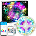 dalattin Led Lights 32.8ft,Smart RGB IIC Fairy Lights 100 LEDs,130+ Holiday Scene Modes,IP65 Waterproof&Sync with Music Led String Lights,New Year Valentine's Decor with App&Remote Control