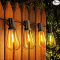 GPATIO 30ft Waterproof Patio Lights with 16 Dimmable Hanging Lights Globe ST38 Bulbs, 2700k Shatterproof Connectable for Backyard Gazebo Porch Garden Commercial Outside Decor