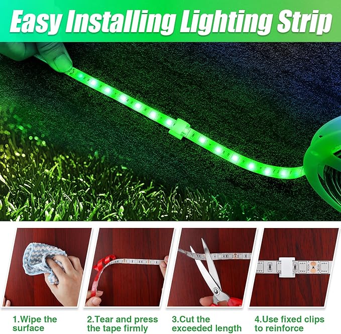 LED Boat Lights 16.4ft, LED Boat Strip Lights, Waterproof Boat Interior Light, Pontoon, Bass Boat, Kayak, Jon Boat, Cabin, Deck, Boat Navigation Lights(Green)