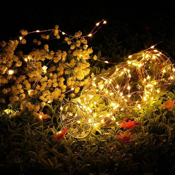 Joomer Fairy String Lights 66FT 200 LEDs Plug in Fairy Lights Indoor Copper Wire String Light DIY for Bedroom, Parties, Wedding, Christmas, Outdoor, Indoor Decoration (Warm White, Non-Connectable)