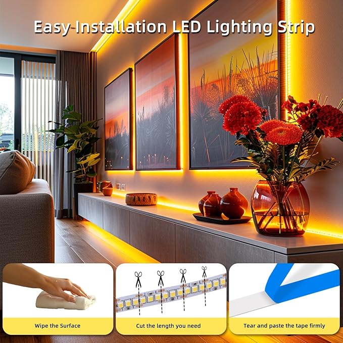 USB led Strip Light 5V,4.92ft Flexible led Strip Lights with Self Adhesive,Dimmable Light Strips 2800K-6500K for 3D Printer External Lighting,Cabine,Mirror,TV,Table Lighting,Home DIY