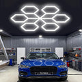 Hexagon Garage Lights 5 Hex Super Bright Led Lights Octagon Honeycomb Commercial Lighting for Garage Car Detailing Barber Shop Gym Warehouses Basement.
