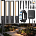 All-in-One Low Voltage Landscape Lighting Kit, 4-Pack Pathway Lights with Transformer Dusk to Dawn Outdoor Lighting 5CCT, IP66 Waterproof Landscape Lights with Connectors 100FT Wire for Patio
