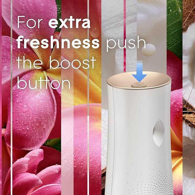 Glade Automatic Spray Refill, Air Freshener for Home and Bathroom, Exotic Tropical Blossoms, 6.2 Oz