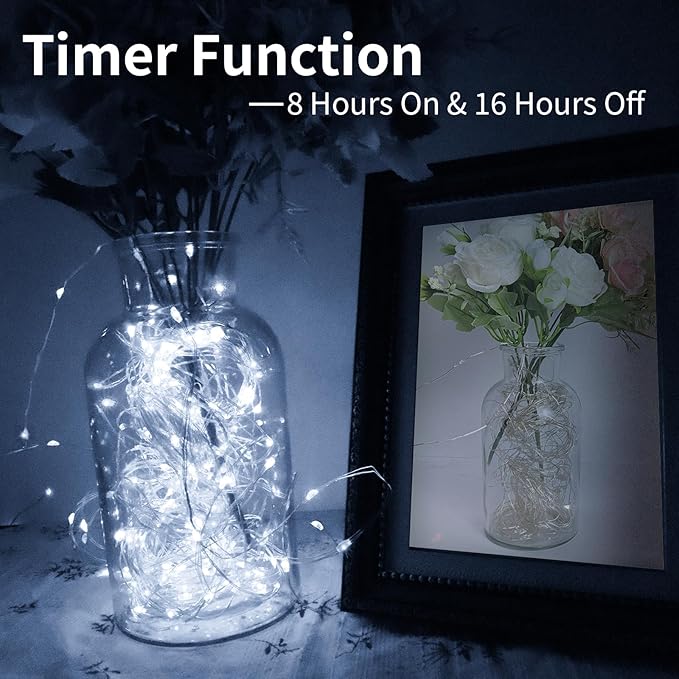 JXLEDAYY 403 FT 1200 LED Christmas Fairy Lights Plug in String Lights Outdoor Decorations Waterproof with Timer 8 Modes Memory for Holiday Wedding Party Garden-Cool White