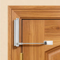 Automatic Door Closer, Stops Door Slamming, Ultra-Quiet Soft Close for Home & Apartment Doors, Upgraded Aluminum Roller Arm, Scratch-Free, Adjustable Speed, Self Closing Spring Door Closer, Silver