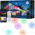 Permanent Outdoor Lights, DIY RGB+IC 100FT Smart Eave Lights with App Control, Support Alexa and Google Assistant, 72 Scene Modes Outdoor Light for Holiday Decorations, Ceiling Lights