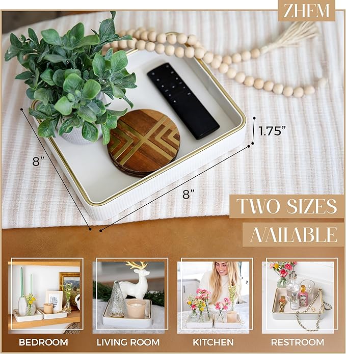Small Night Stand Organizer Nightstand Tray Bedside Table Organizer Women| Dresser Trays for Bedroom Leather Valet Trinket Tray Catch All| Purse Bowl for Women| Desk Trays Key Holder Bowl