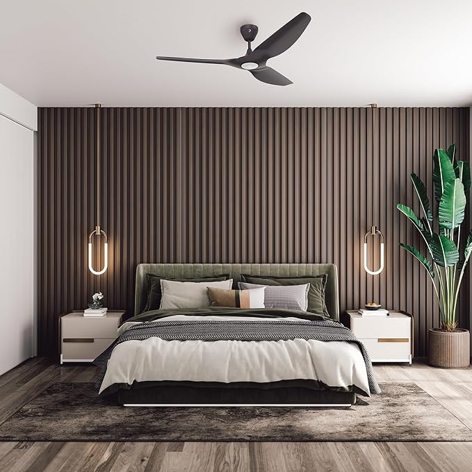 Big Ass Fans Haiku L Indoor Ceiling Fan with LED Light – 60 Inch Smart Ceiling Fan, Whisper-Quiet Permanent Magnet Motor, Wi-Fi App Control, Alexa & Google Compatible, Design for Medium Rooms, Black