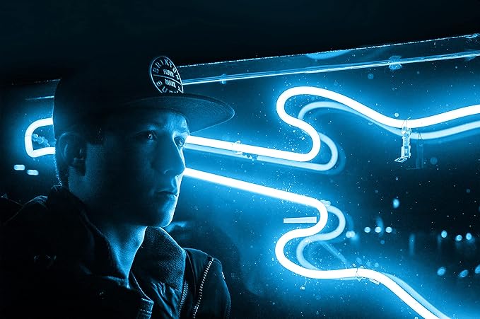 LED Neon Lights Strip White 16.4FT/5M 12V DC Waterproof Flexible Neon Led Light for Indoors Outdoors Decorn (Ice Blue, 1Pc：No Adapter, No Accessorie)