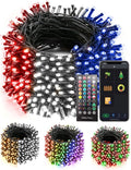 165FT 500Led Smart Outdoor Christmas Lights, Dynamic DIY Color Changing Christmas String Lights App Remote Control, Group Control Fairy Twinkle Tree Lights for Indoor Xmas Fence Handrails Decorations