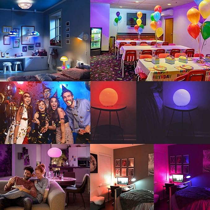 E12 LED Candelabra Light Bulbs 40W Equivalent, B11 Color Changing Candle Bulb with Remote Control,Colored Chandelier Light Bulbs RGB+5000K Daylight,5 Watt,12 Colors,2 Modes,Timer,Small Screw Base