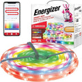 Energizer Smart Indoor & Outdoor RGB+IC+WW LED 50 Foot Light Strip, Sound Reactive, IP65 Waterproof, Remote Access App & Voice Control with Alexa, Siri, Google, Grouping, Scheduling, Wi-Fi No Hub