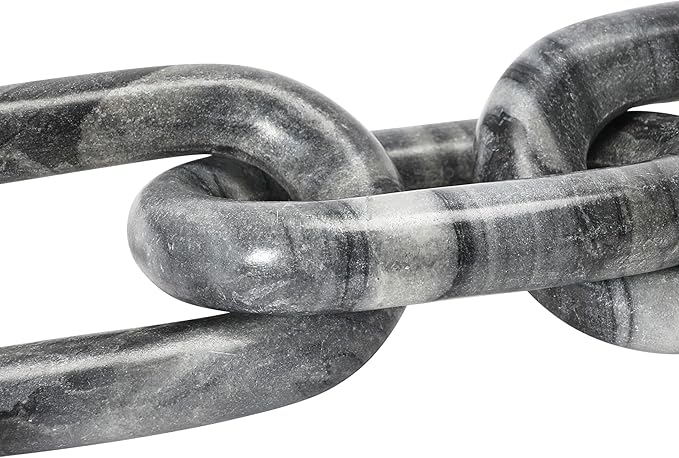 Bloomingville Decorative Marble Chain, Variegated Grey Tones