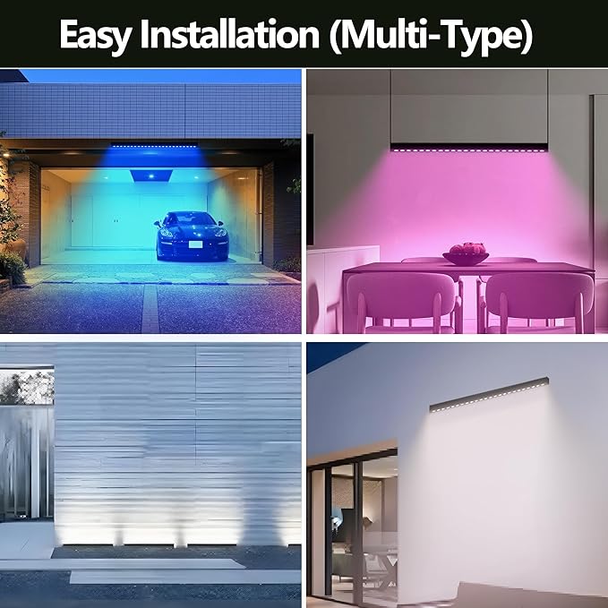 Linkable Smart RGBCW Wall Washer Light Bar 90W – 2700K-6500K Tunable White LED Bar with App & RF Remote, 16 Million Color Changing Wash Lights, IP65 Stage Light for Wall Wash Lighting