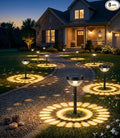 Ensenior Solar Pathway Lights Outdoor, 8-Pack Adjustable Height LED Lights Outdoor Waterproof IP65 for Garden Landscape, Auto On/Off Solar Powered Yard Lights for Walkway (Warm White)