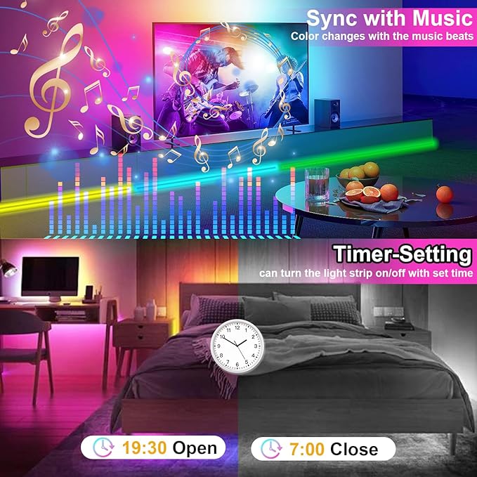 INDARUN RGB Smart IC COB Led Strip Light 32.8ft, 7200 LEDs 12mm Width, 24V Led Strip Lights Color Flowing Multicolor, Flexible Tape Light for TV Backlight, Smart Led Srtip Lights APP Control