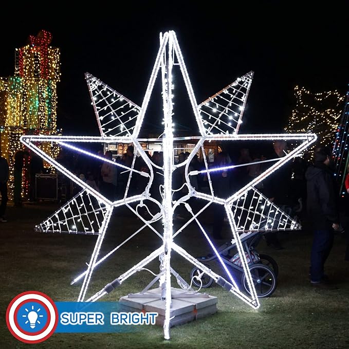 Russell Decor LED Rope Lights Festival Holiday Party Seasonal Christmas Decoration 30ft - 200ft Customized Available (Cool White, 20)