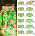 kolpop 12 Pack LED Fairy Lights Battery Operated with 3 Modes, Mini Twinkle String Lights Battery Powered Waterproof for Christmas Mason Jars Party(Red&Green)