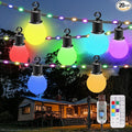 Outdoor String Lights 41ft 20 Dimmable Bulbs+80 LED Beads,RGB Patio Lights with Remote,IP65 Waterproof Shatterproof Color Changing String Lights USB Plug for Outside Garden Yard Party Decor