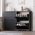 Large Shoe Cabinet for Entryway, Shoe Rack Cabinet with 4 Flip Drawer and Adjustable Shelves for Small Apartment, Foyer
