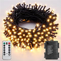 ITICdecor 33ft 100 LED Christmas String Lights, Waterproof Fairy Starry String Lights Battery Operated, 8 Modes Decorative Lights for Indoor Outdoor Xmas Tree Party Garden (Warm White)