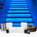 Intelligent Motion Triggered LED Stair Lighting Kit KMG-3233, 40" Cuttable LED Strip Light for Indoor LED Stair Lights (Ice Blue Color, 16 Stairs)