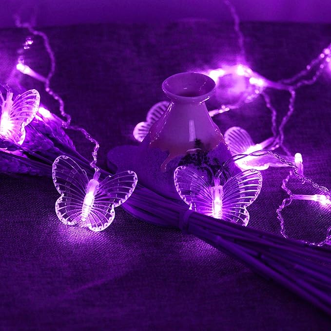 Butterfly Curtain Fairy Light, 8 Modes 120 LED USB Window Firefly Twinkle Timer String Lights 24 Butterflies with Remote, Waterproof Copper Wire for Room Bedroom Christmas Wedding Party Dorm Patio