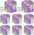 LitHome 8 Pack Multicolor Fairy Lights Battery Operated, 20 FT 60 LED Twinkle Lights Battery Operated 2 Modes, Waterproof Led Fairy String Light for Indoor Outdoor Christmas Wedding Bedroom Decor