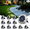 Mini Solar Ground Lights 12 Pack, Solar Lights Outdoor Waterproof, Solar Garden Lights Outdoor Landscape Lighting for Pathway Walkway Patio Yard Driveway, Cold White
