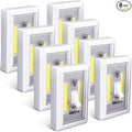 VIBELITE Closet Light, Battery Operated Switch Light, Tap Light, Touch, Push Night Lights, Wall Wireless Mount Under Cabinet, Shelf, Shed, Kitchen, Garage, Attic, RV, Lighting Installations (8-Pack)