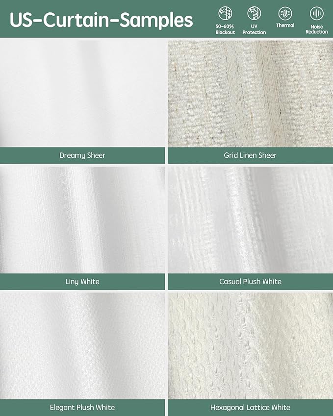 Yoolax Fabric Sample for Curtain (Light Color)